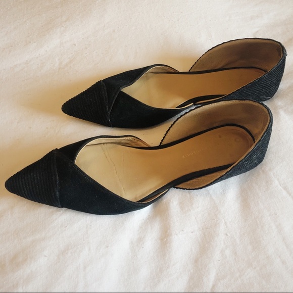 Anthropologie D’Orsay Black Pointed Flats - Picture 4 of 8